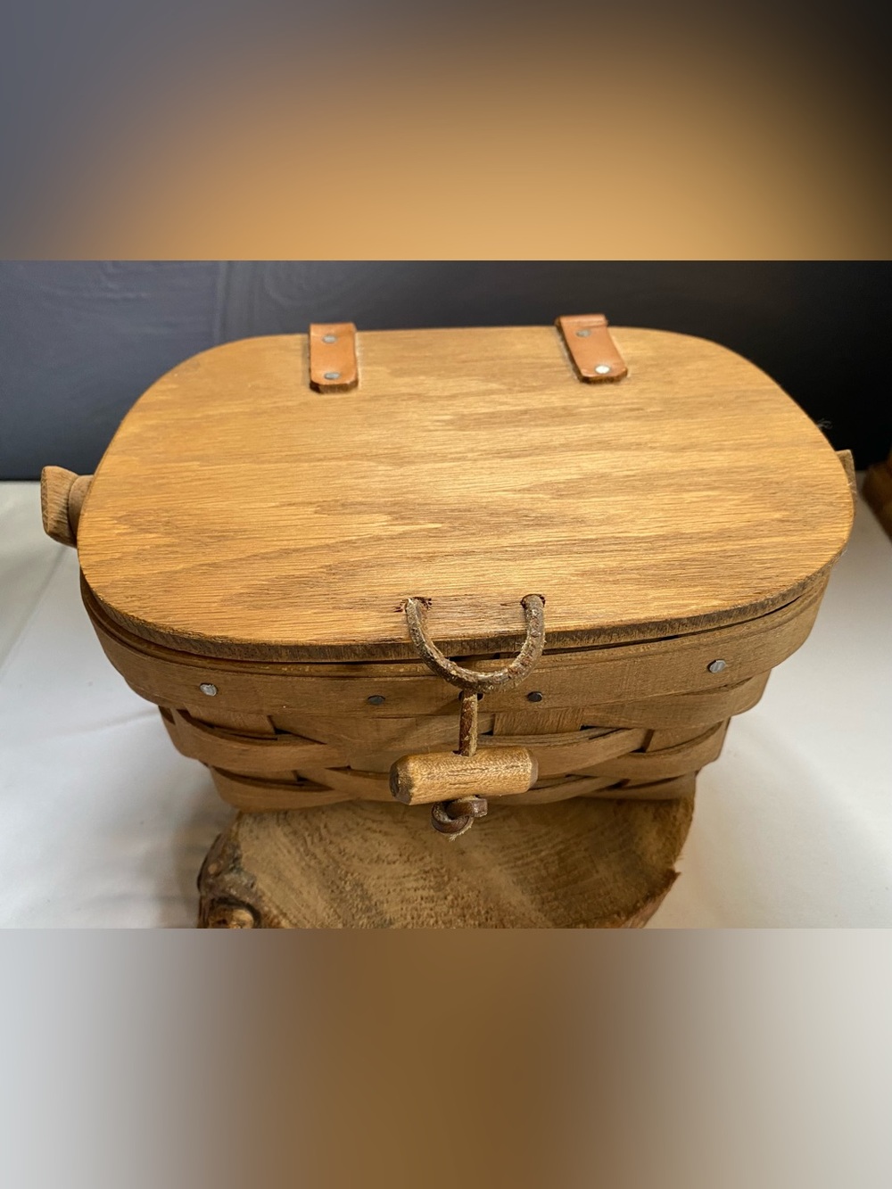 1985 Longaberger handwoven Kiddie purse basket- made in Ohio